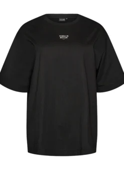 Aktiv-T-Shirt mit lockerer Passform und aufgesticktem Statement