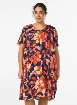 A-Linien-Kleid aus Viskose