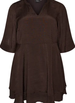 A-Linien-Kleid mit gestuften Rüschen