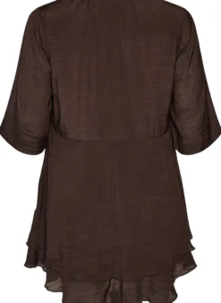 A-Linien-Kleid mit gestuften Rüschen
