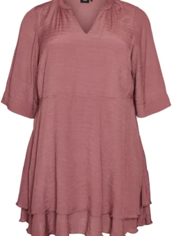 A-Linien-Kleid mit gestuften Rüschen