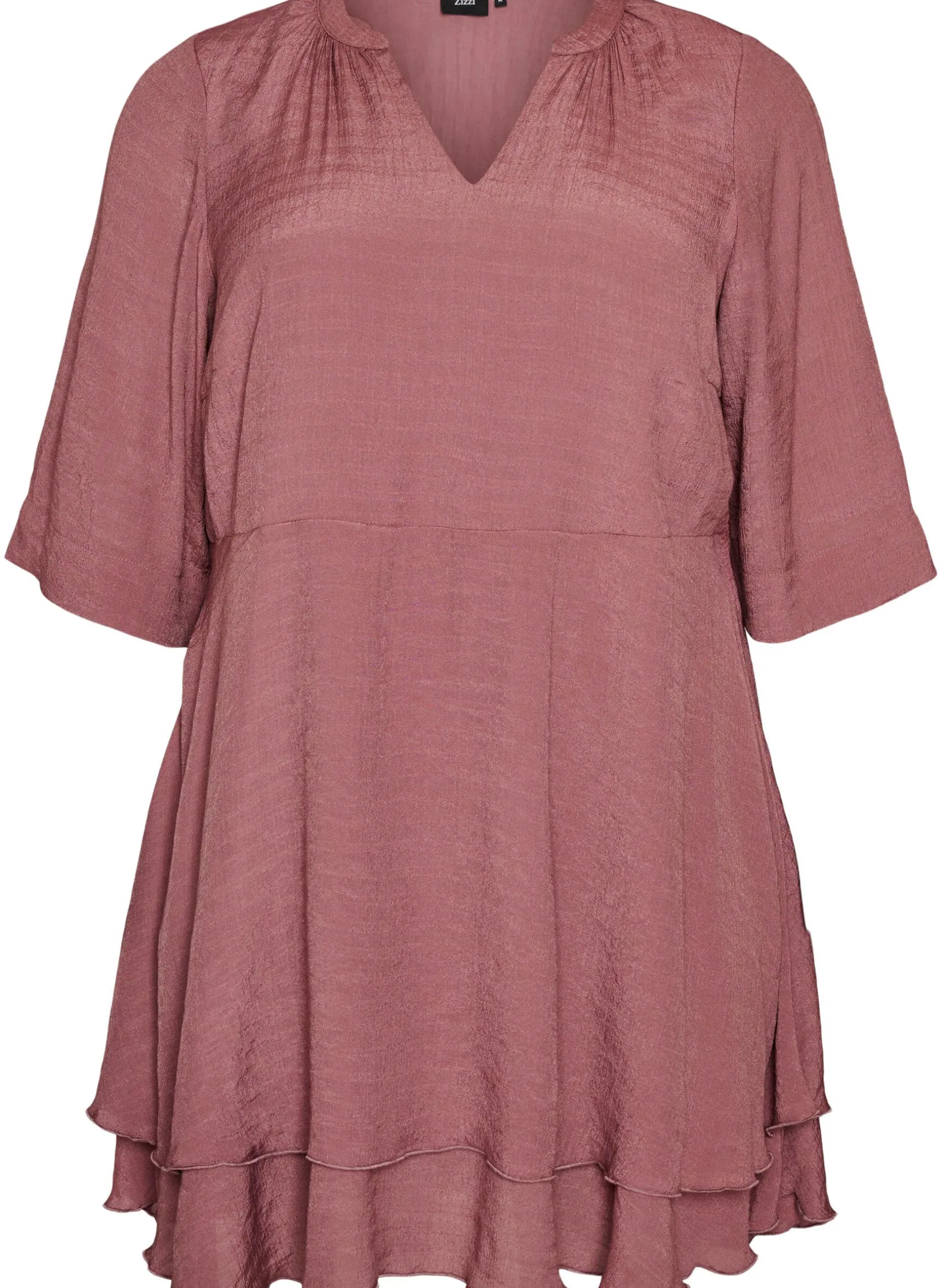 A-Linien-Kleid mit gestuften Rüschen