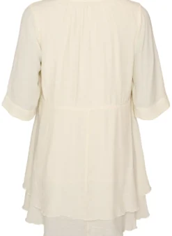 A-Linien-Kleid mit gestuften Rüschen