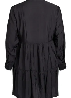A-Linien-Kleid mit Rüschenkragen