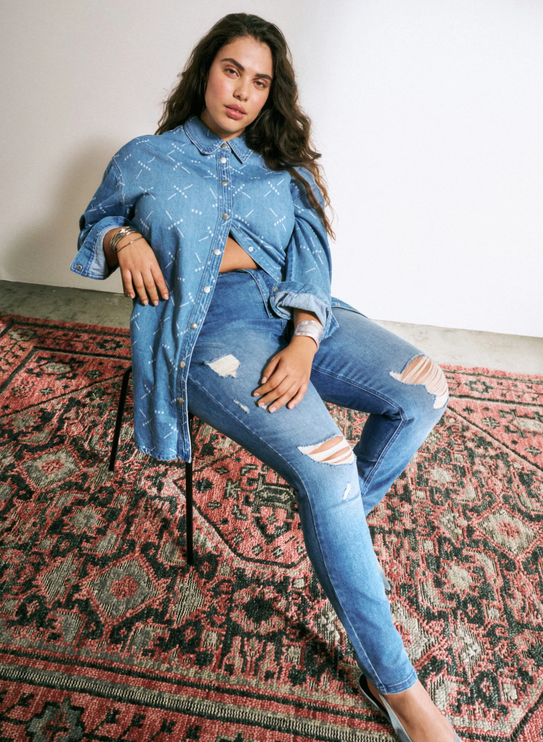 Amy-Jeans mit superschmaler Passform und gerippten Details