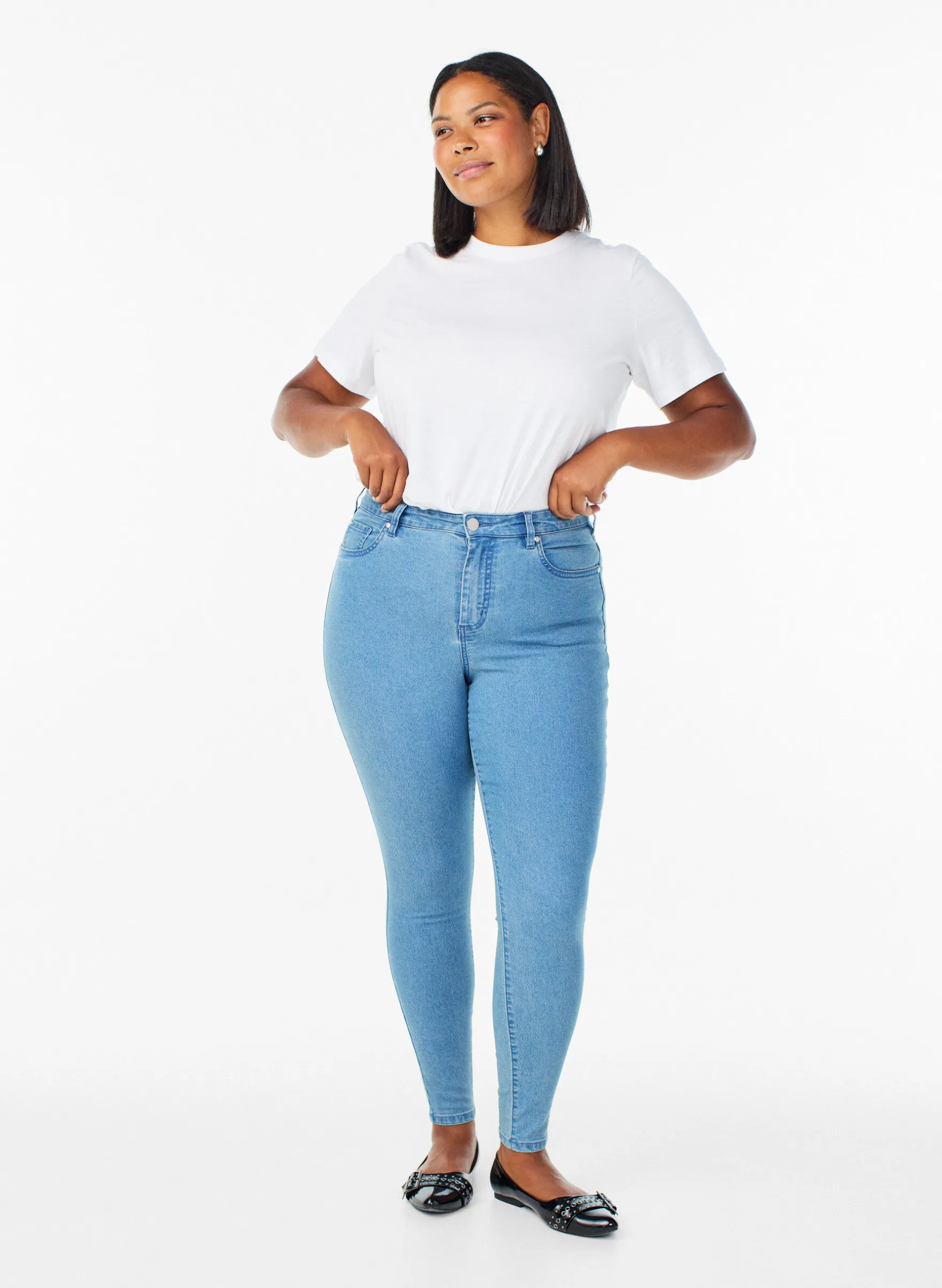 Amy Super Slim Fit Jeans mit hoher Taille