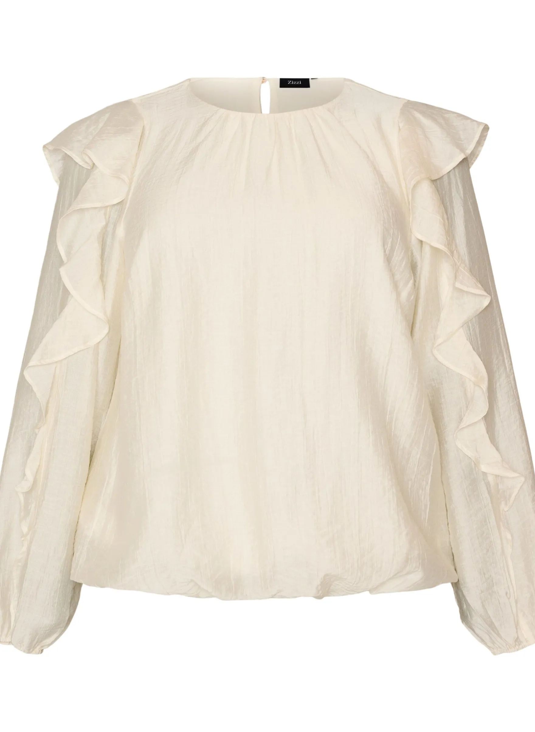 Ballonbluse mit Rüschen