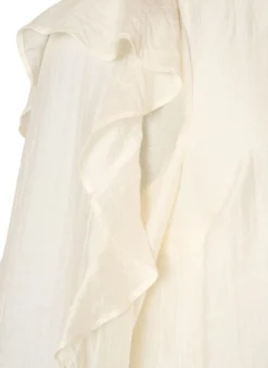 Ballonbluse mit Rüschen