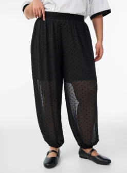 Ballonhose aus Mesh mit Polka Dots