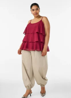 Ballonhose mit Taschen und elastischem Bund