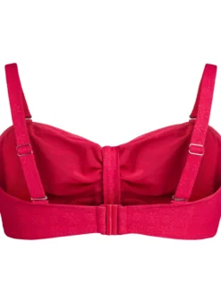Bandeau-Bikini-Top mit Strukturmuster und abnehmbaren Trägern