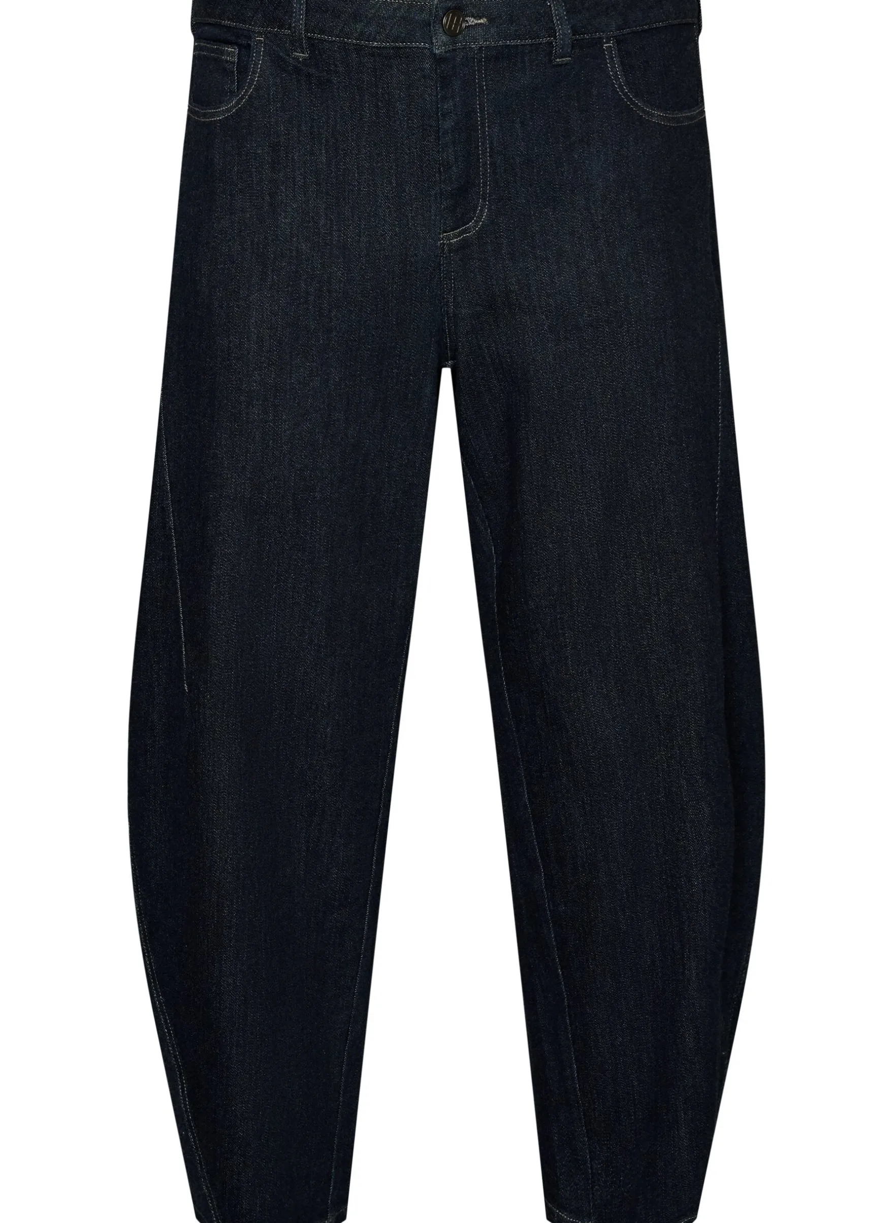 Barrel-Jeans mit hoher Taille