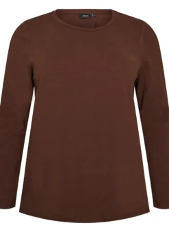 Basic Bluse aus Jersey mit langen Ärmeln