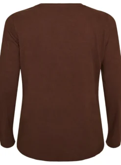 Basic Bluse aus Jersey mit langen Ärmeln