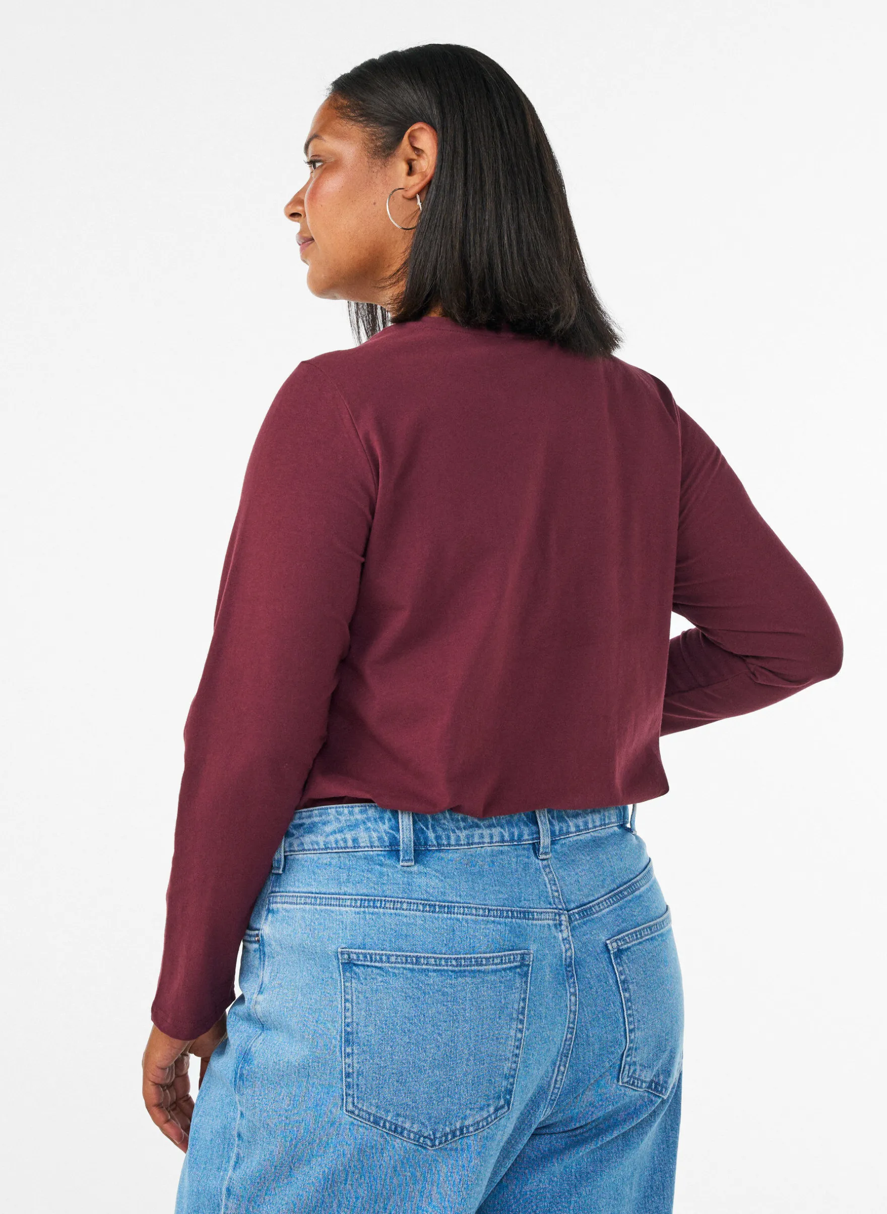 Basic Bluse aus Jersey mit langen Ärmeln