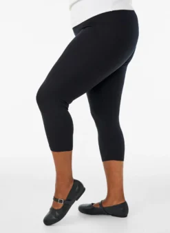 Basic 3/4-Leggings aus Viskose