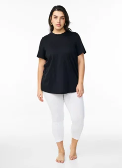 Basic 3/4-Leggings aus Viskose