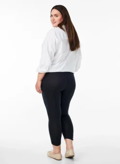 Basic 3/4-Leggings mit Rüschendetail