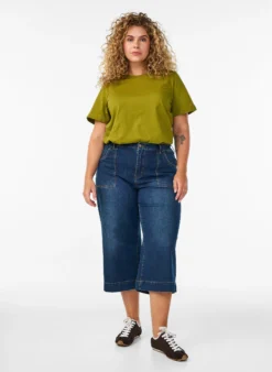 Basic T-Shirt aus Baumwolle mit Rundhalsausschnitt