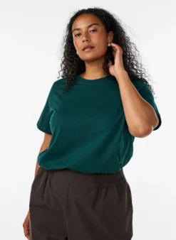 Basic T-Shirt aus Baumwolle mit Rundhalsausschnitt