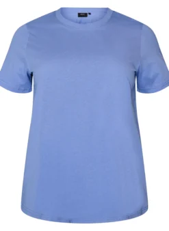 Basic T-Shirt aus Baumwolle mit Rundhalsausschnitt