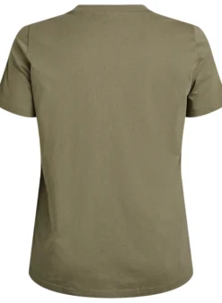 Basic-T-Shirt aus Baumwolle mit Rundhalsausschnitt