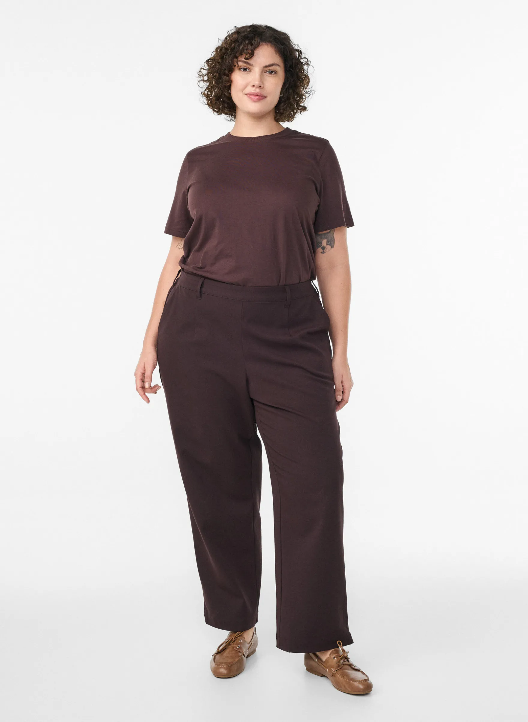 Basic-T-Shirt aus Baumwolle mit Rundhalsausschnitt