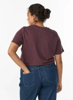 Basic-T-Shirt aus Baumwolle mit Rundhalsausschnitt