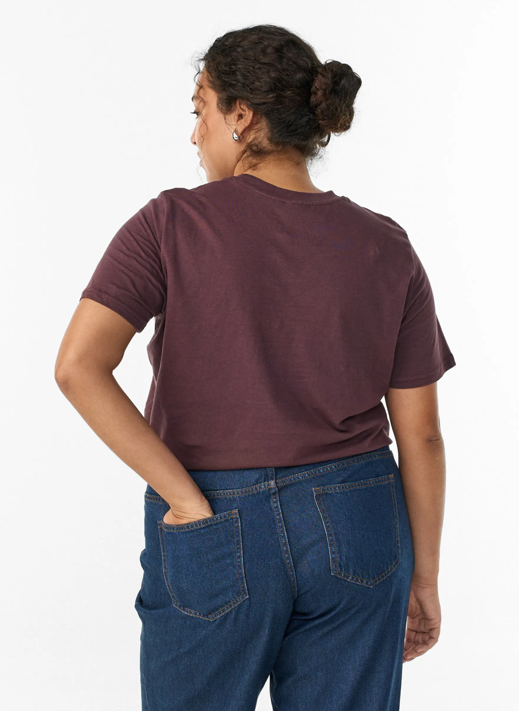 Basic-T-Shirt aus Baumwolle mit Rundhalsausschnitt