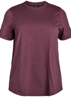 Basic-T-Shirt aus Baumwolle mit Rundhalsausschnitt
