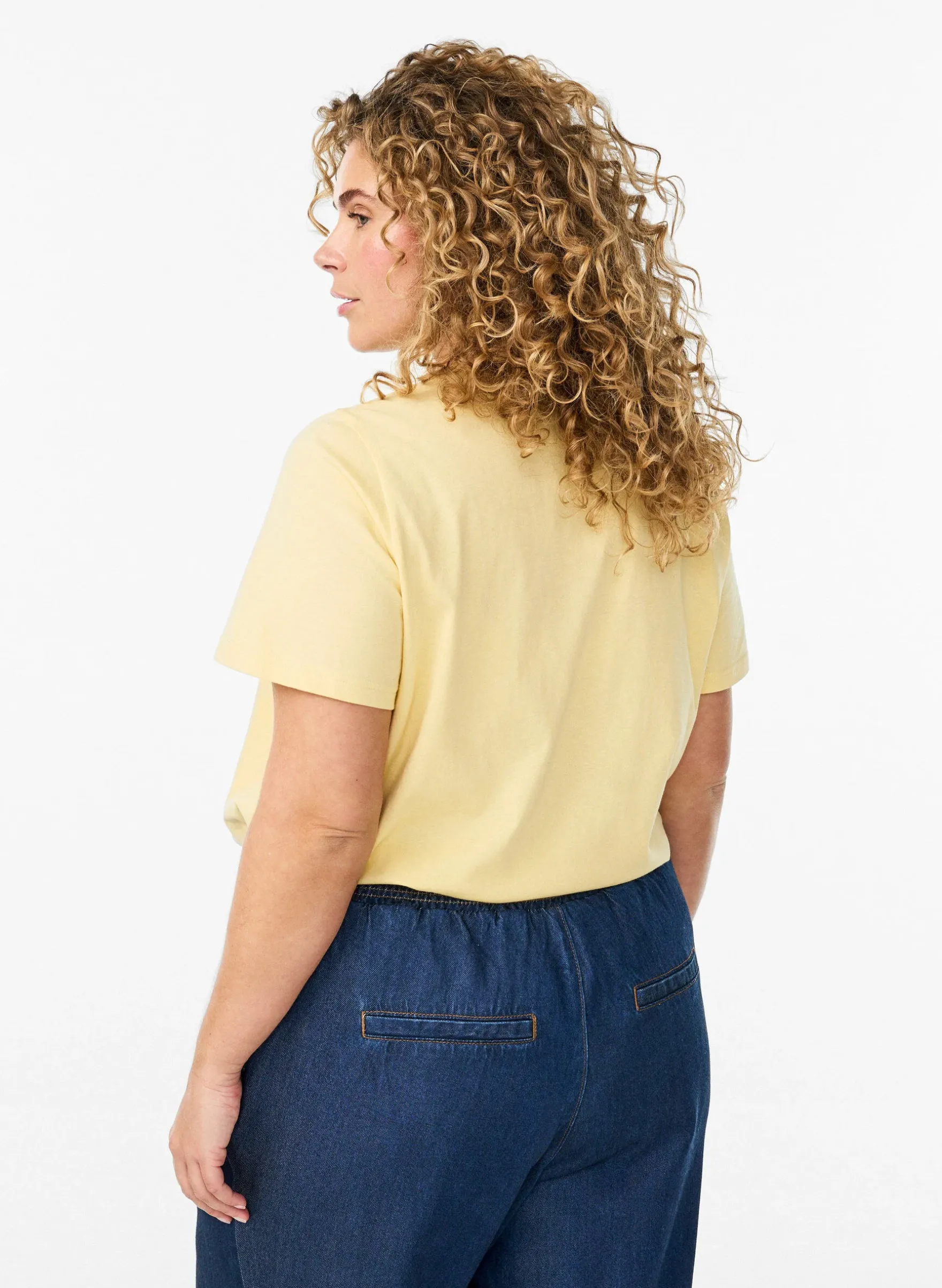 Basic-T-Shirt aus Baumwolle mit Rundhalsausschnitt