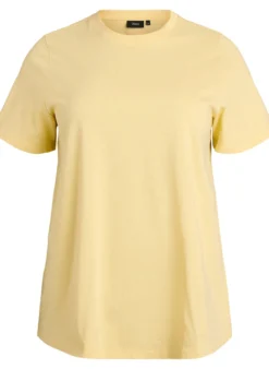Basic-T-Shirt aus Baumwolle mit Rundhalsausschnitt