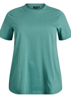 Basic-T-Shirt aus Baumwolle mit Rundhalsausschnitt