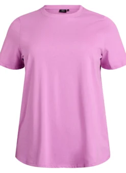 Basic-T-Shirt aus Baumwolle mit Rundhalsausschnitt