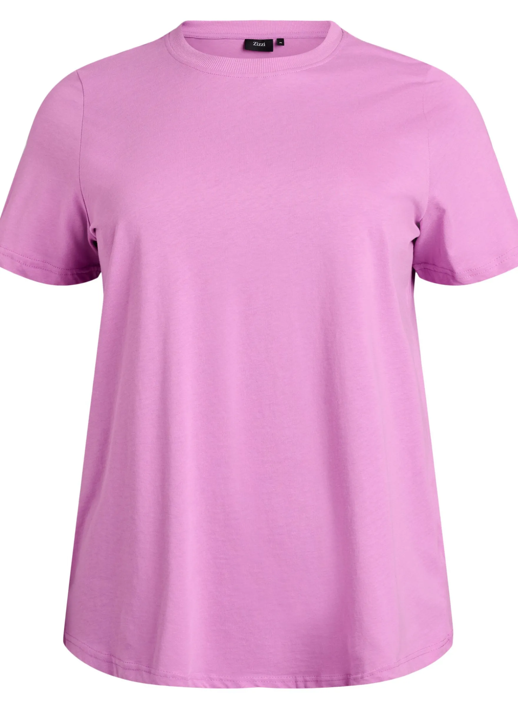 Basic-T-Shirt aus Baumwolle mit Rundhalsausschnitt