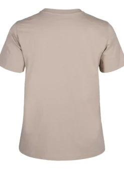 Basic-T-Shirt aus Baumwolle mit Rundhalsausschnitt