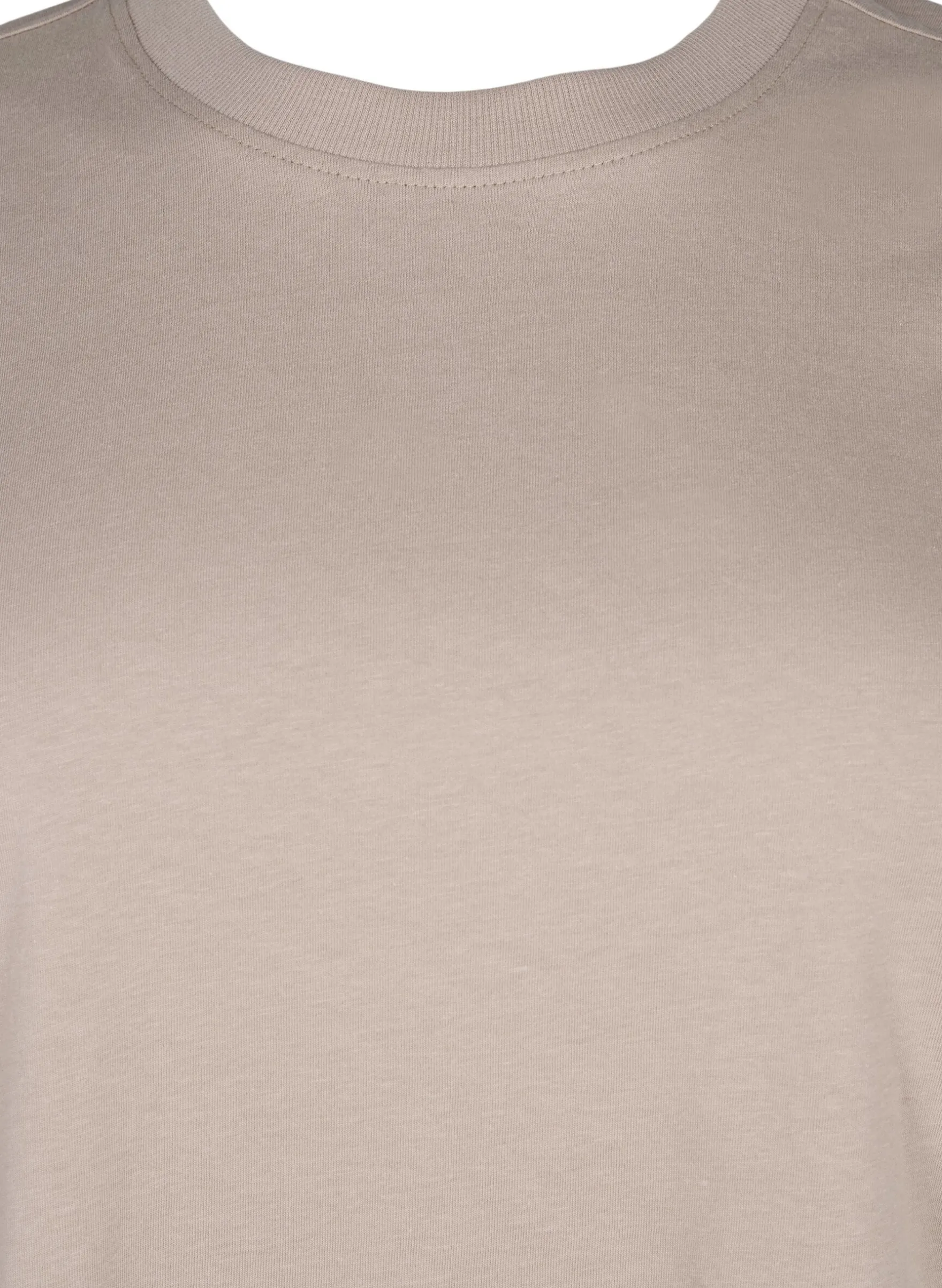 Basic-T-Shirt aus Baumwolle mit Rundhalsausschnitt