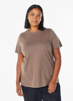 Basic-T-Shirt aus Baumwolle mit Rundhalsausschnitt