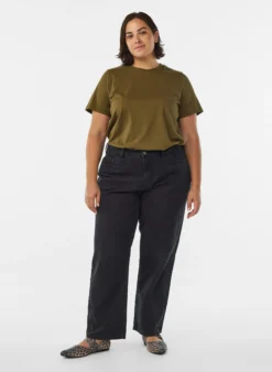 Basic-T-Shirt aus Baumwolle mit Rundhalsausschnitt