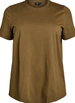 Basic-T-Shirt aus Baumwolle mit Rundhalsausschnitt