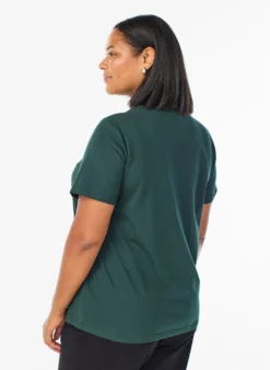 Basic-T-Shirt aus Baumwolle mit Rundhalsausschnitt