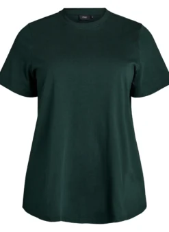 Basic-T-Shirt aus Baumwolle mit Rundhalsausschnitt