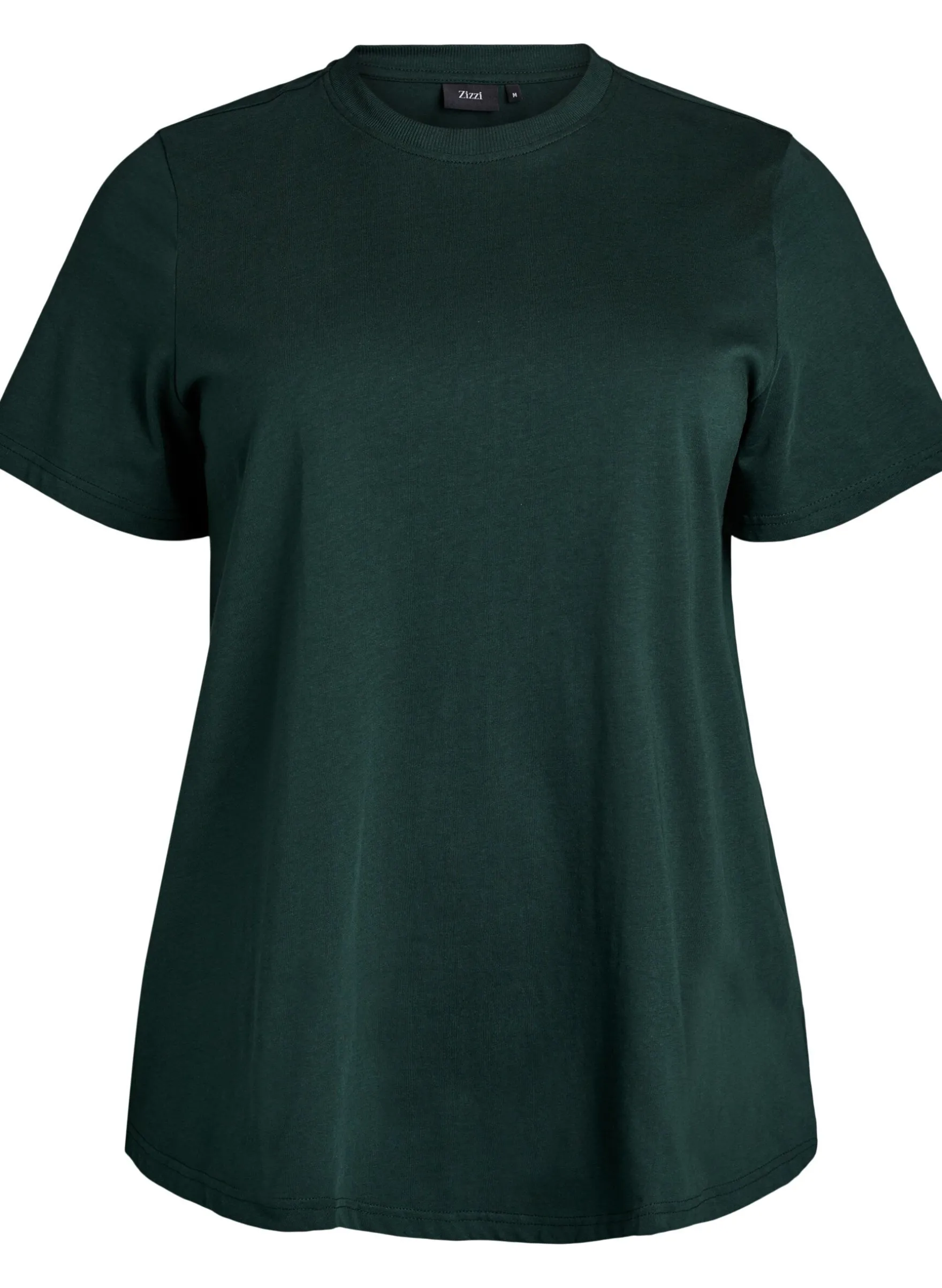 Basic-T-Shirt aus Baumwolle mit Rundhalsausschnitt