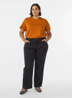 Basic-T-Shirt aus Baumwolle mit Rundhalsausschnitt