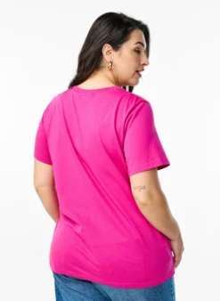Basic-T-Shirt aus Baumwolle mit Rundhalsausschnitt
