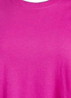 Basic-T-Shirt aus Baumwolle mit Rundhalsausschnitt