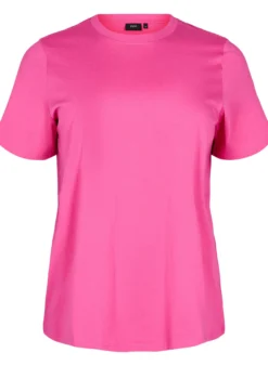 Basic-T-Shirt aus Baumwolle mit Rundhalsausschnitt