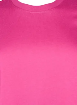 Basic-T-Shirt aus Baumwolle mit Rundhalsausschnitt