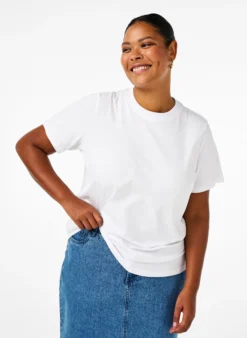 Basic-T-Shirt aus Baumwolle mit Rundhalsausschnitt