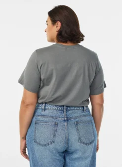 Basic-T-Shirt aus Baumwolle mit Rundhalsausschnitt.